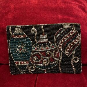 Mary Frances Holiday Ornament Beaded Crossbody Handbag